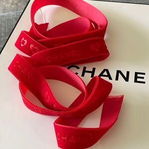 Chanel Red Velvet Ribbon